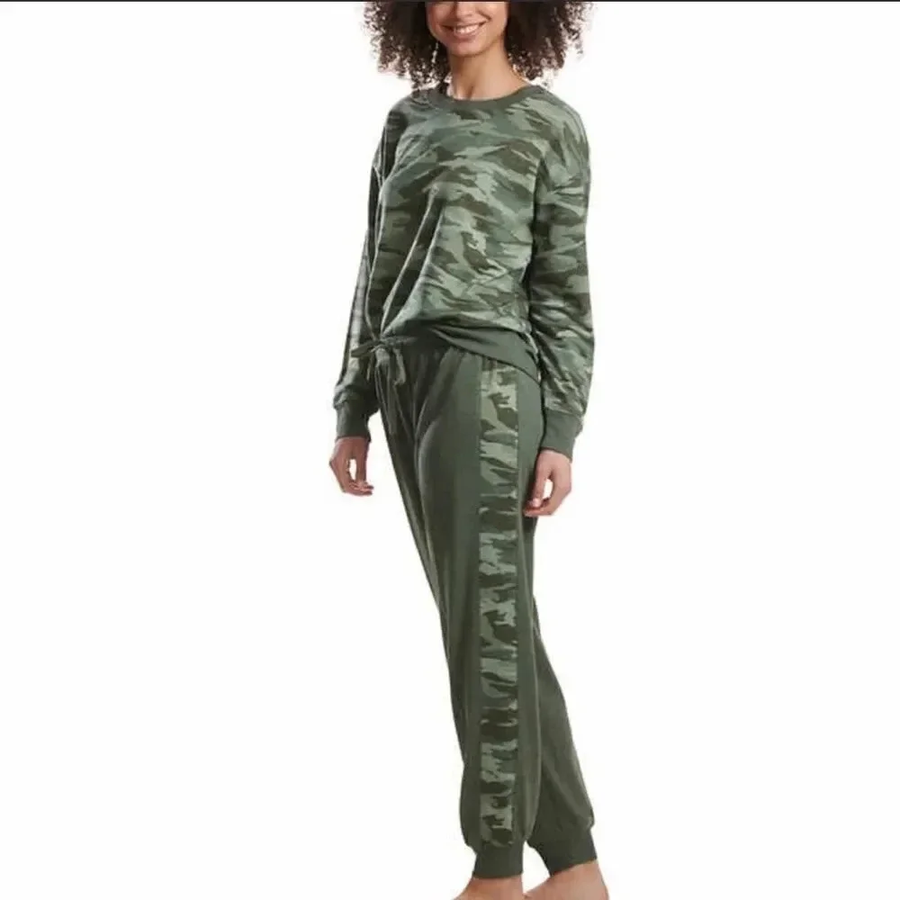Woman’s camouflage two piece pajama set